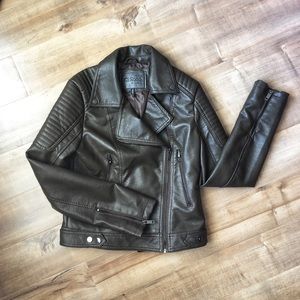 Ci Sono faux leather moto jacket - size S (EUC)